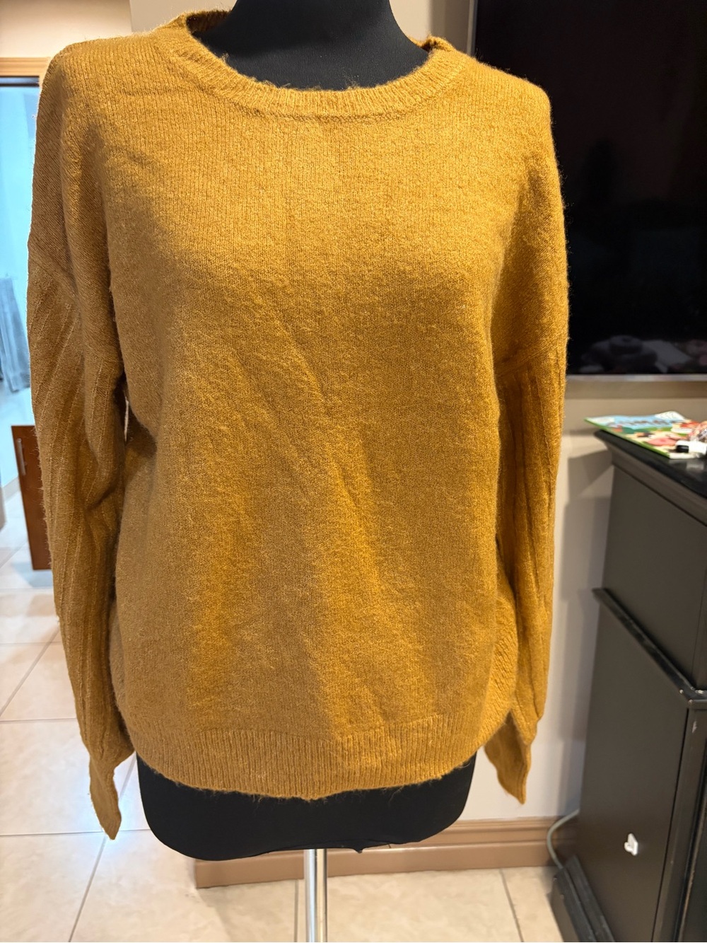 J.O.A. Mustard Crewneck Sweater